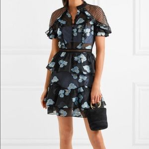 Self portrait floral open back dress new with tag